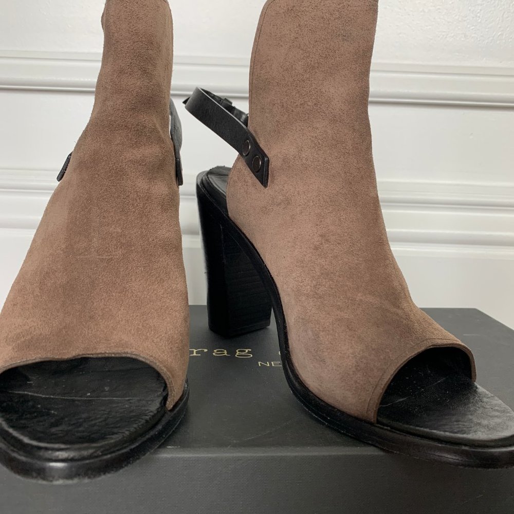 Rag & Bone Suede Open-Toe Booties - image 5